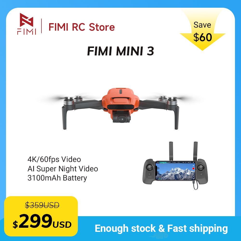 FIMI MINI 3 Camere Drone 4K 60 - Drone Gimbal Brushless recension och pris